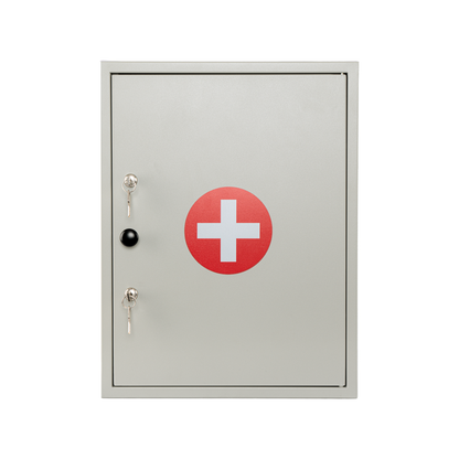 Large Dual-Lock Medicine Cabinet – Wall Mounted Steel First Aid Box
