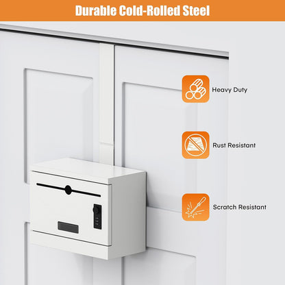 Over-the-Door Steel Drop Box – Height Adjustable, Removable Hinge, Optional Wall Mount