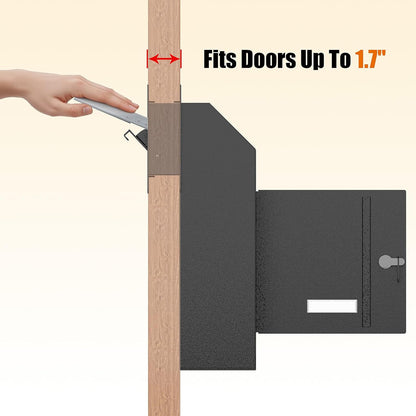 Door Drop Box with Lock and Rear Access – Steel Through-Door Mailbox