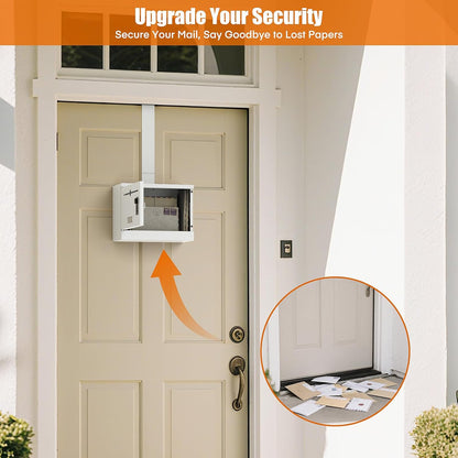 Over-the-Door Steel Drop Box – Height Adjustable, Removable Hinge, Optional Wall Mount
