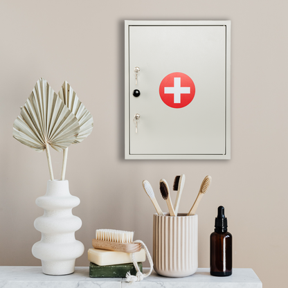 Large Dual-Lock Medicine Cabinet – Wall Mounted Steel First Aid Box