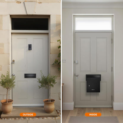 Heavy Duty Through-the-Door Locking Drop Box – Rainproof Steel Mailbox