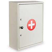 Large wall mounted medicine lock cabinet