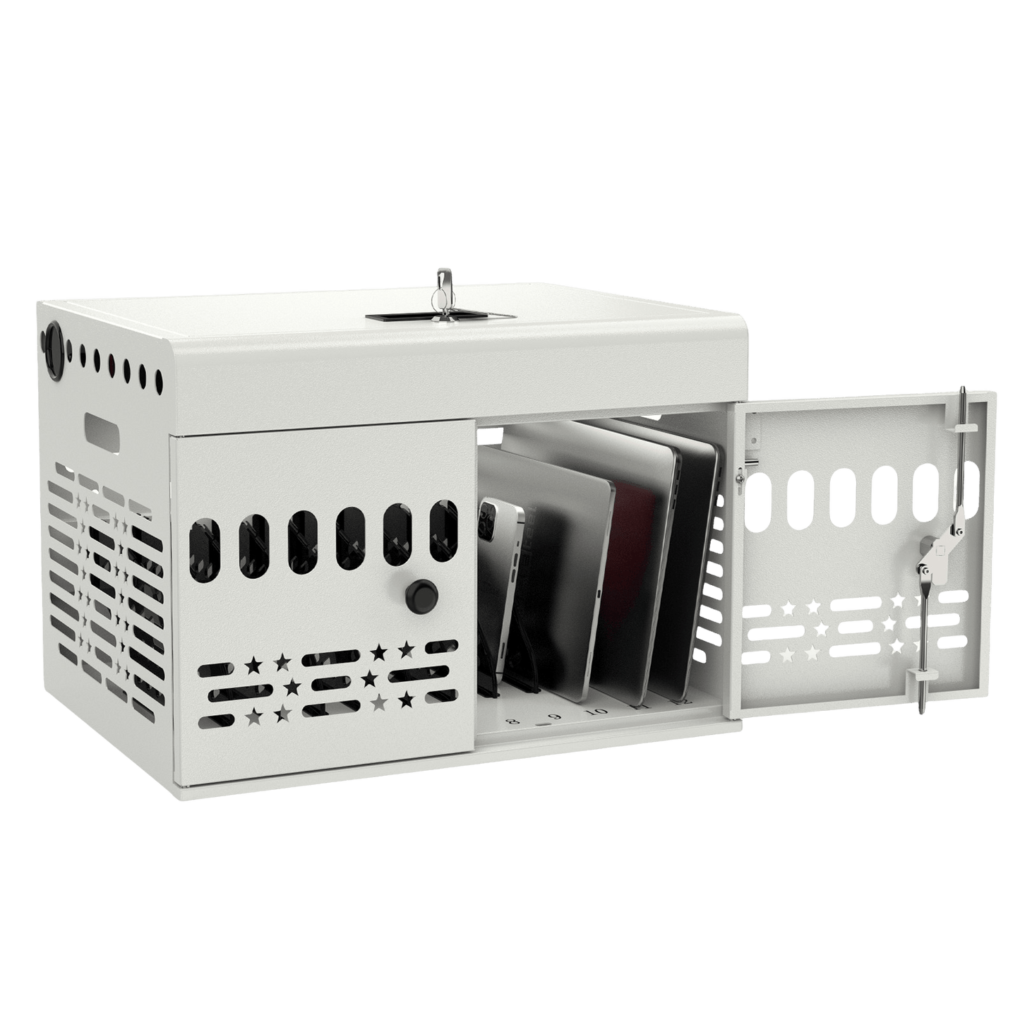 12-Devices Charging Cabinet -Lockable Charging Station for iPad, Chromebook,Laptop&Tablet