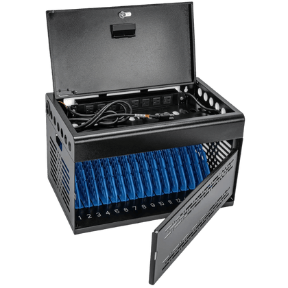16-Device Laptop Charging Cabinet – Locking, Removable Door, Cable Management