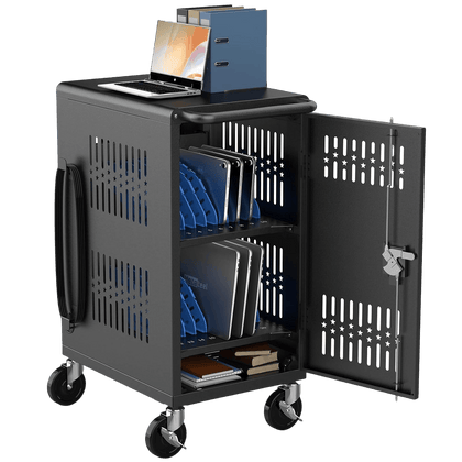 20-Bay Heavy Duty Laptop Charging Cart – Pre-Assembled, For Schools & Classrooms