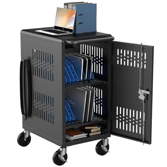 20-Bay Heavy Duty Laptop Charging Cart – Pre-Assembled, For Schools & Classrooms