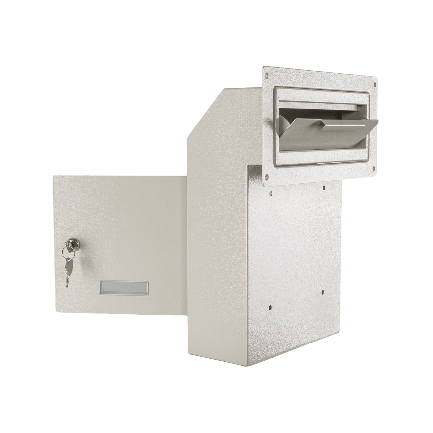 Door Drop Box with Lock – Steel Through-Door Mailbox with Rear Access