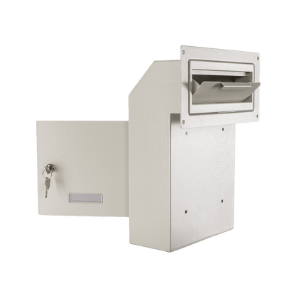 Door Drop Box with Lock – Steel Through-Door Mailbox with Rear Access