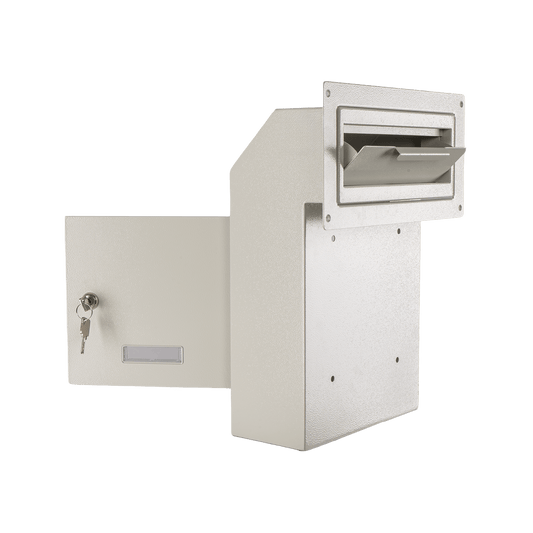 Door Drop Box with Lock – Steel Through-Door Mailbox with Rear Access