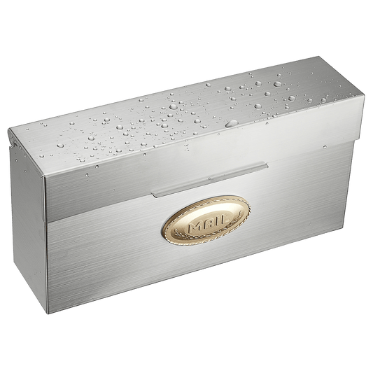 Heavy Duty Stainless Steel Drop Box – Wall Mount Locking Mailbox, Silver