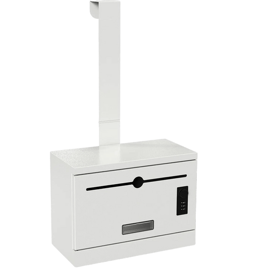 Over-the-Door Steel Drop Box – Height Adjustable, Removable Hinge, Optional Wall Mount