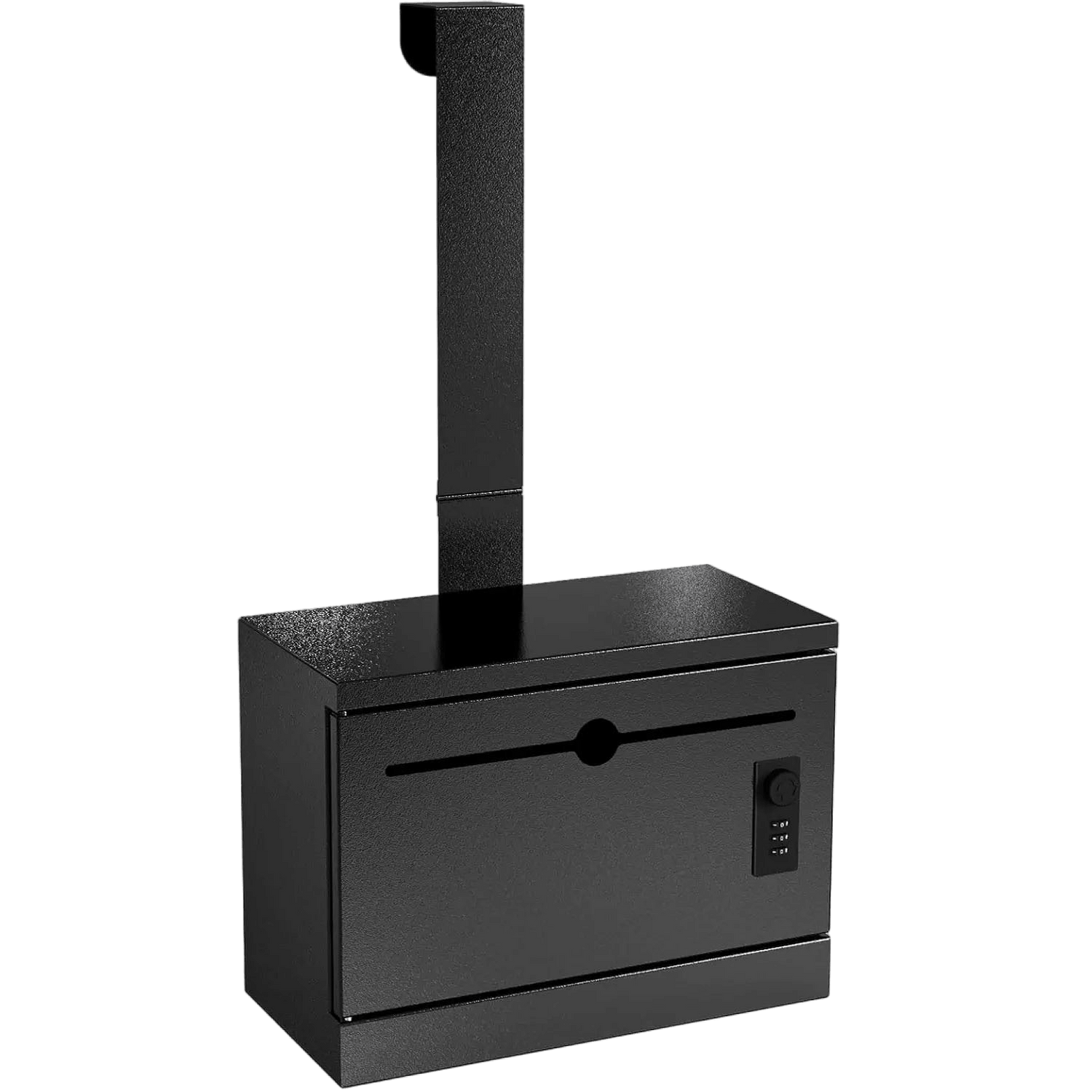 Over-the-Door Steel Drop Box with Adjustable Height and Removable Hinge
