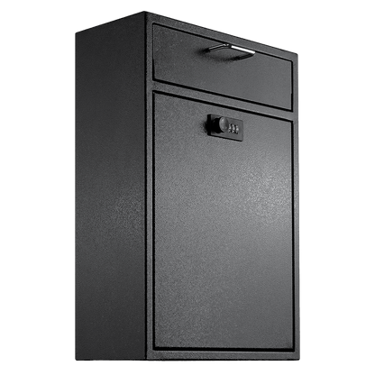 Wall Mounted Combination Lock Box – Extra Large Heavy Duty Steel, Theft Proof Mailbox