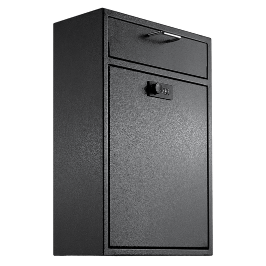 Wall Mounted Combination Lock Box – Extra Large Heavy Duty Steel, Theft Proof Mailbox