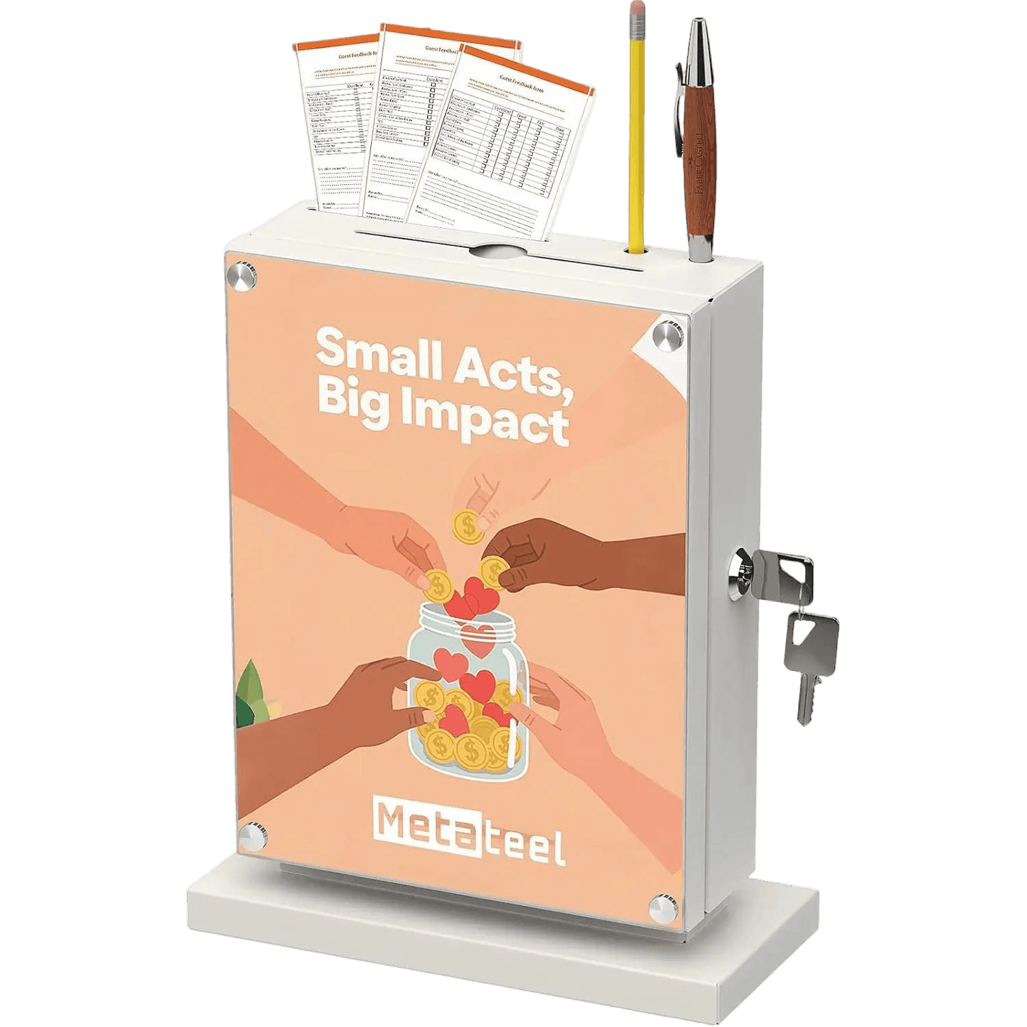 Locking Suggestion Box – Wall Mount Donation, Ballot, or Prayer Box