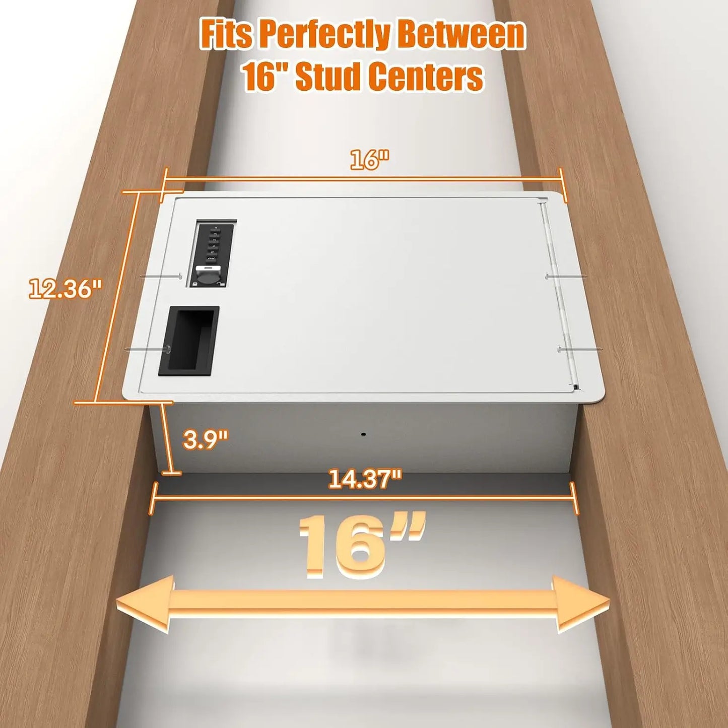 White Hidden Wall Safe for Bedroom & Home | Keypad Lock
