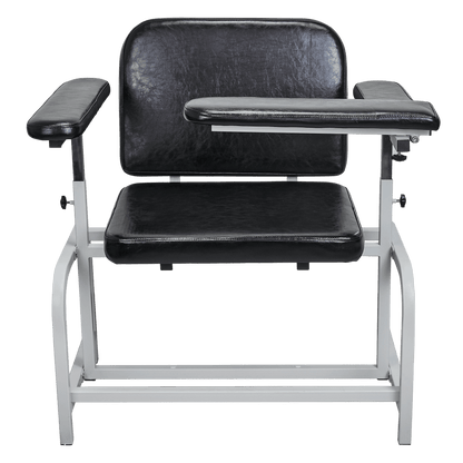 Extra Large Padded Phlebotomy Chair – Adjustable Armrest, Steel Frame, PU Leather