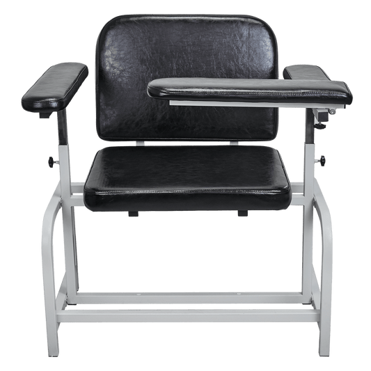 Extra Large Padded Phlebotomy Chair – Adjustable Armrest, Steel Frame, PU Leather