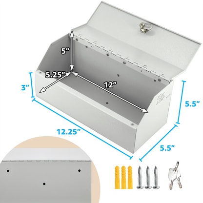 Locking Medicine Cabinet with Key – Wall Mounted Prescription Lock Box