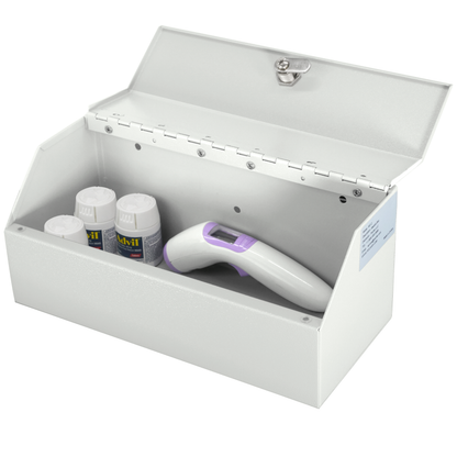 Locking Medicine Cabinet with Key – Wall Mounted Prescription Lock Box