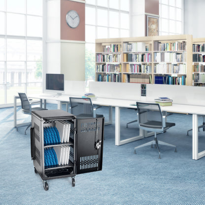 20-Bay Heavy Duty Laptop Charging Cart – Pre-Assembled, For Schools & Classrooms