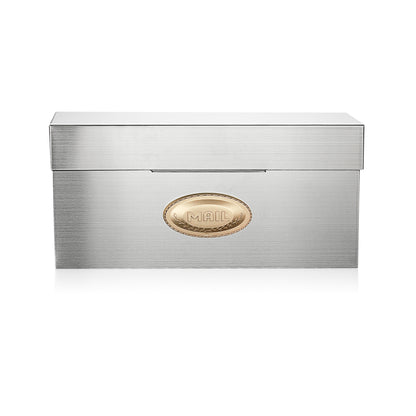 Heavy Duty Stainless Steel Drop Box – Wall Mount Locking Mailbox, Silver