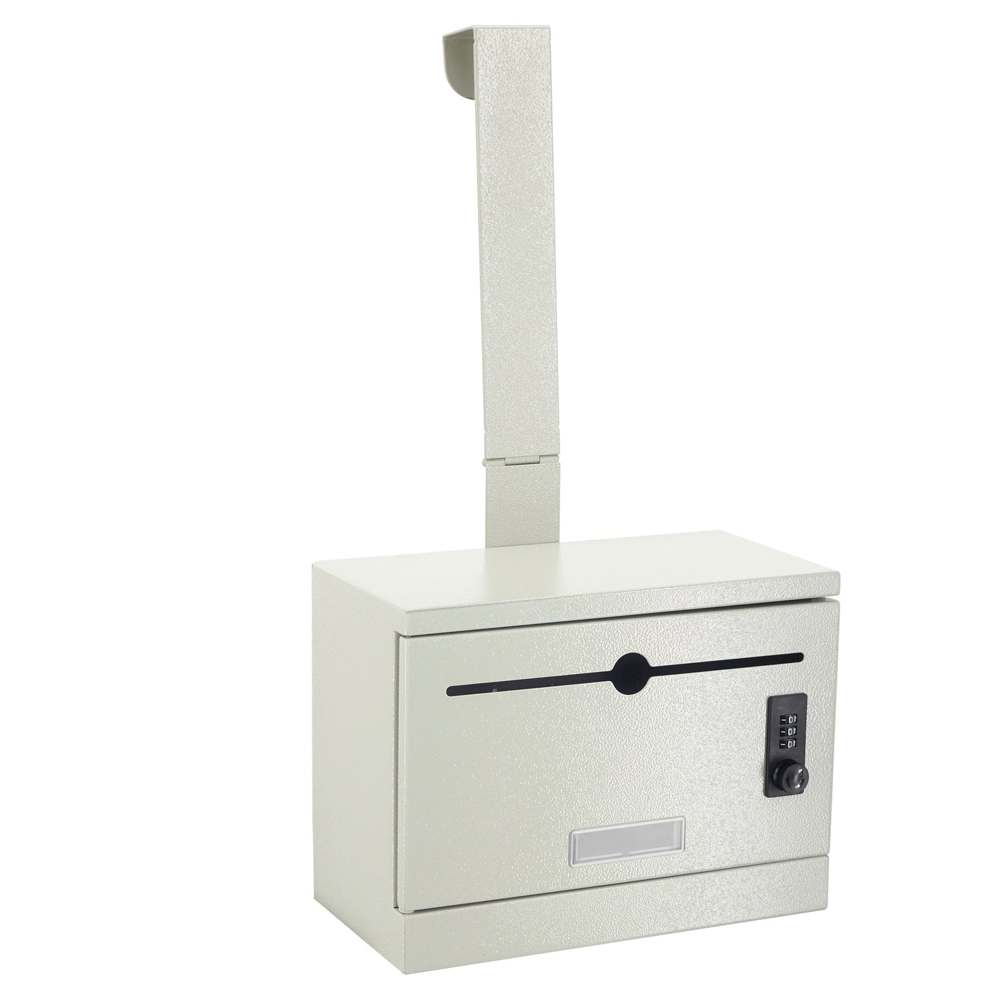 M-D22-G - Over-the-Door Heavy Duty Steel Drop Box,Specimen Containers,Payment Drop box, Key Drop Off Box, Night Drop Box,Height Adjustable Range of 6.5'', Removable Hinge for Optional Wall Mount